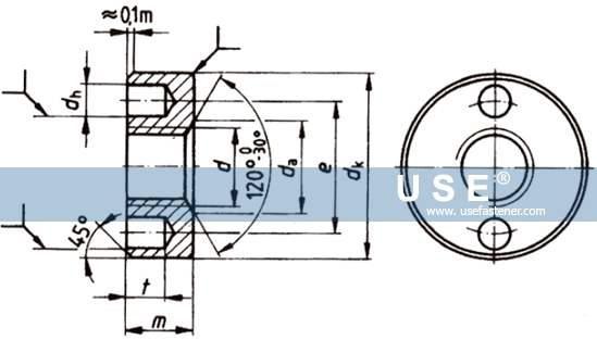 DIN 547 - Round Nuts With Drilled Holes in one Face